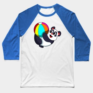 Panda with Beach ball Baseball T-Shirt